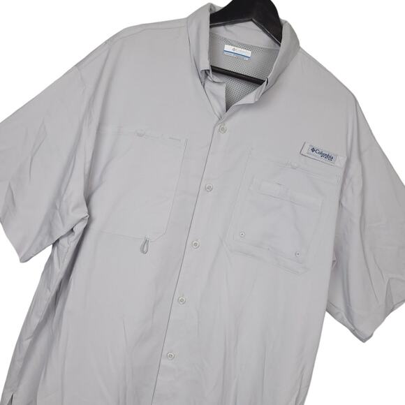 Columbia PFG Men's Short Sleeve Performance Fishing Shirt Sz L Omni-Shade Vented - Picture 1 of 12